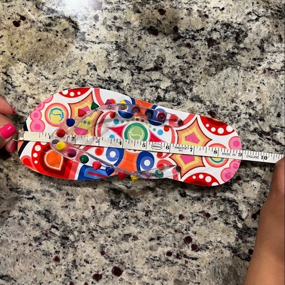 NEW Christian Louboutin Loubi Studded Flip Flop Size 35 - Picture 12 of 13